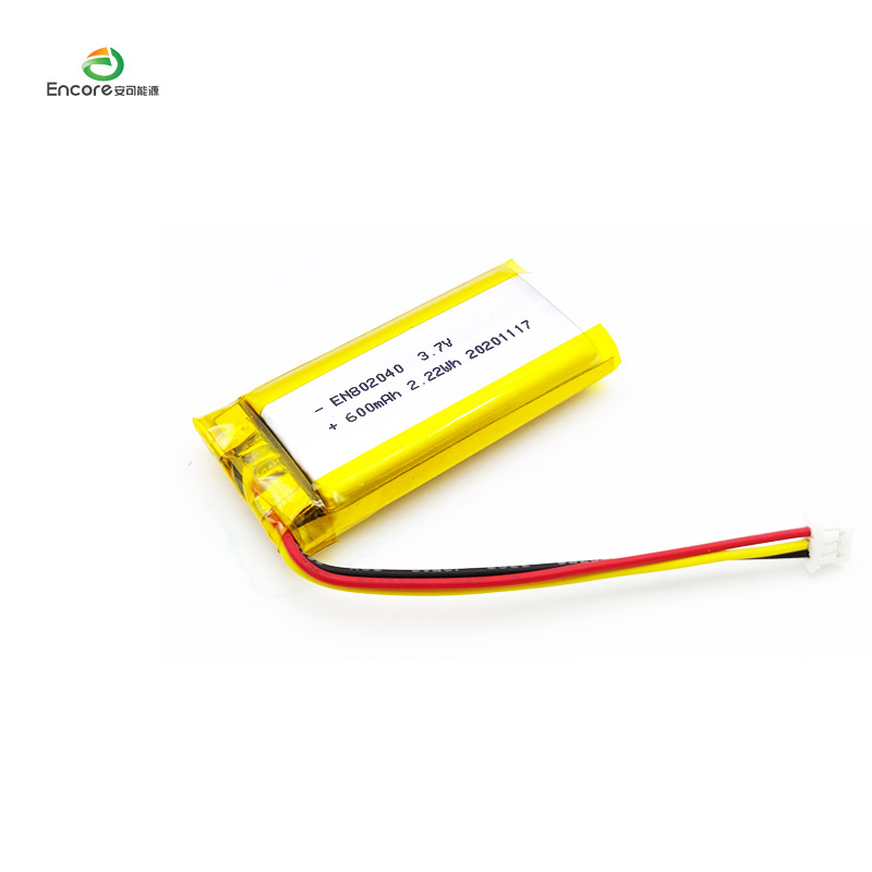 3.7v 600mah 2.22wh بطارية ليثيوم أيون